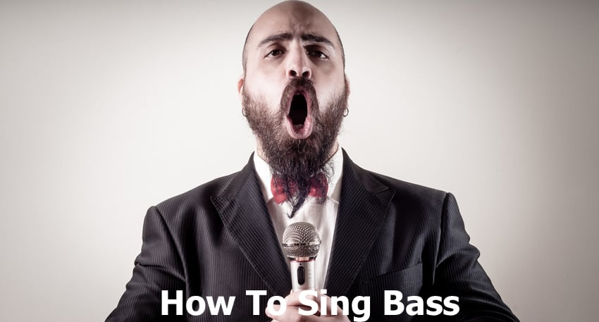 Man singing bass voice.