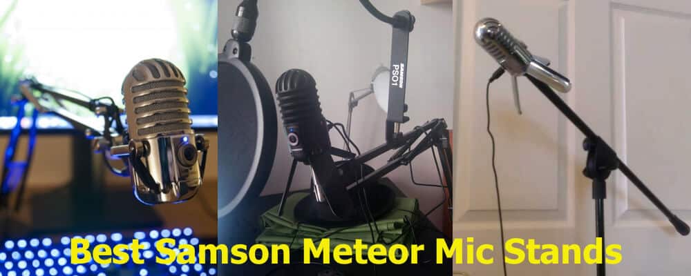 Ways of setting up the Samson Meteor mic stands.