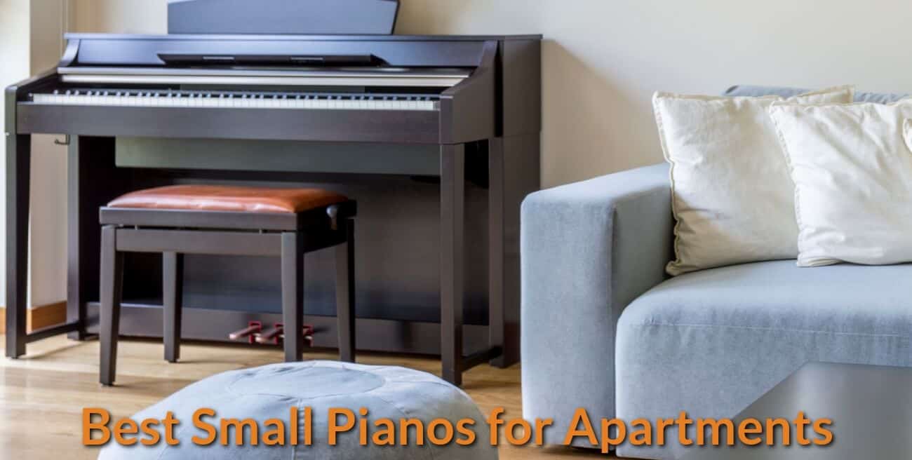 Apartment with a small piano in a corner.
