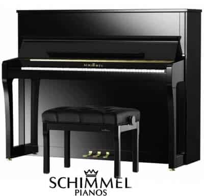 Schimmel upright piano model.