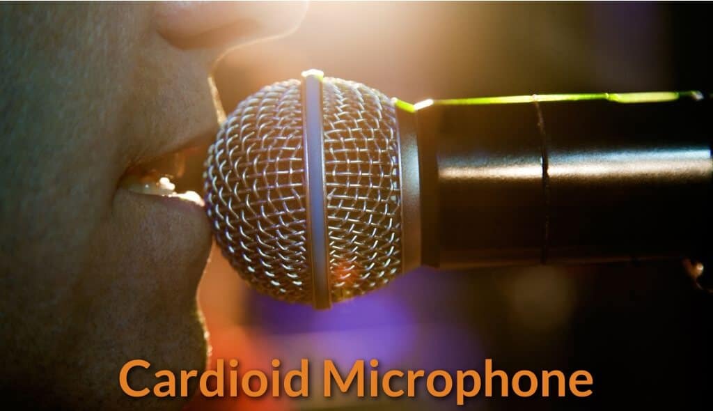 Singer singing close to the cardioid mic.