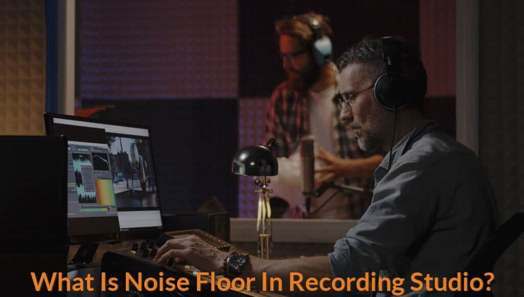 Sound engineer is measuring and identify the level of noise floor in a recording studio.