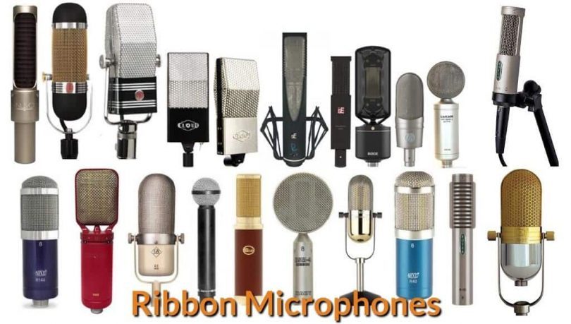 Different types and models of ribbon mic.