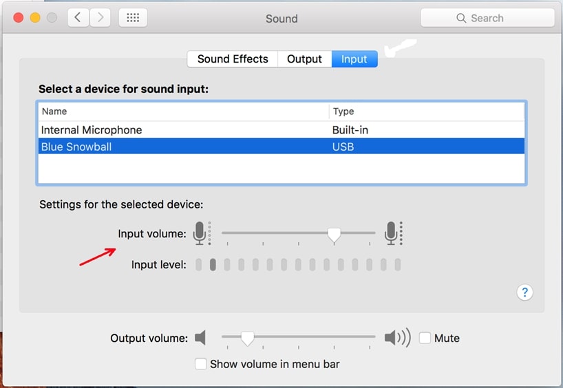 For mac user - click on input volume