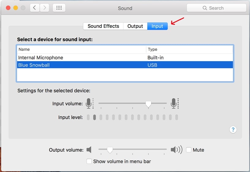 for mac user - click Input