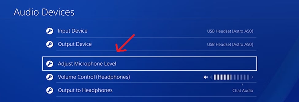 for ps4 user - Adjust Microphone Level